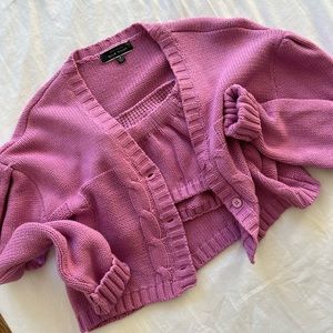crop top & sweater set